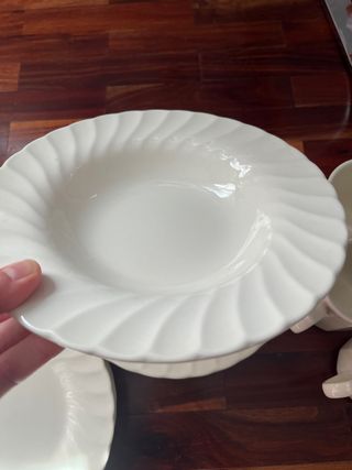 Juego de vajilla de porcelana blanca CHURCHILL