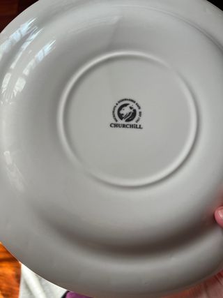 Juego de vajilla de porcelana blanca CHURCHILL