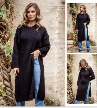 Vestido largo punto acrílico PA1938