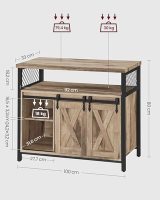 Credenza, Mobile da Cucina, Armadietto Organizzato