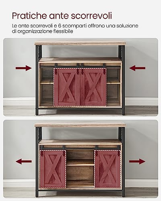 Credenza, Mobile da Cucina, Armadietto Organizzato