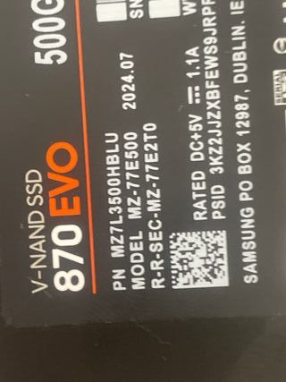 SSD Samsung 870 EVO 2.5 500GB