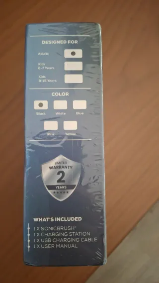 Cepillo Dental Sonicbrush negro nuevo a estrenar