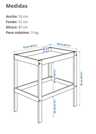 Cambiador madera Ikea