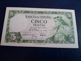 Billete 5 Pesetas Banco de España 1954