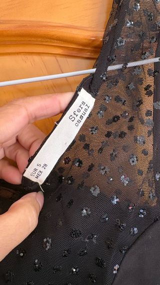 Vestido Sfera fiesta lentejuelas negro