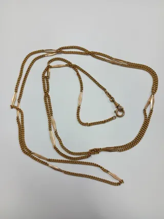 Cadena antigua reloj de bolsillo leontina o collar