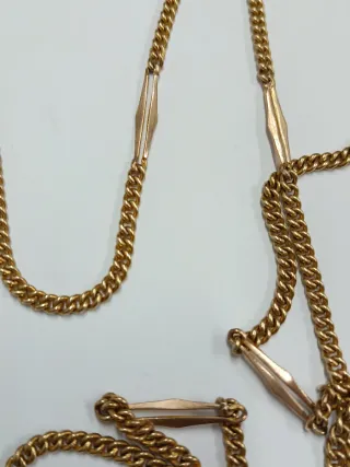 Cadena antigua reloj de bolsillo leontina o collar