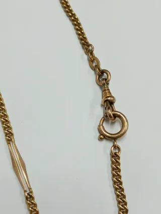 Cadena antigua reloj de bolsillo leontina o collar