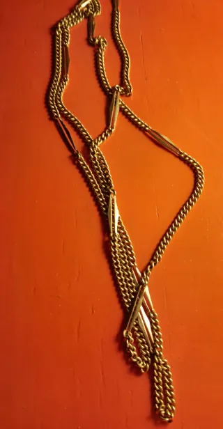 Cadena antigua reloj de bolsillo leontina o collar