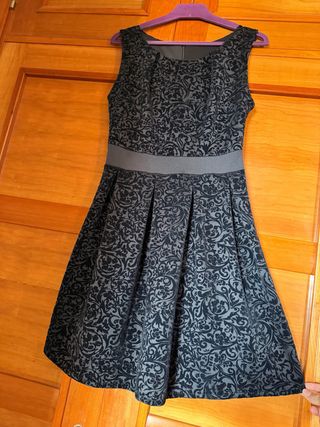 Vestido Negro Diseño Terciopelo Original