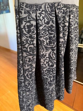 Vestido Negro Diseño Terciopelo Original