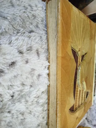 Álbum de fotos artesanal hojas secas