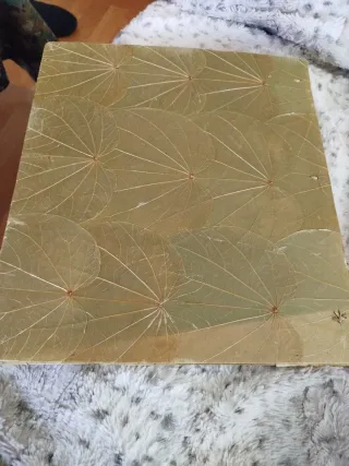 Álbum de fotos artesanal hojas secas