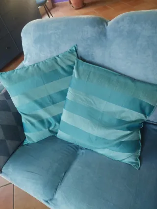 2 federe cuscino turchese