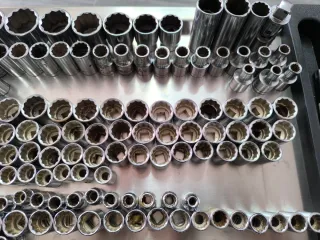 Lote llaves de vaso carraca 12, 6 y 8 caras