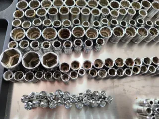 Lote llaves de vaso carraca 12, 6 y 8 caras