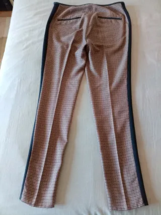 Pantalón de vestir cuadros mujer