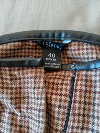 Pantalón de vestir cuadros mujer