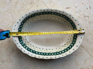 Pirofila vintage anni 80 decorata a mano