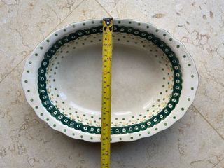 Pirofila vintage anni 80 decorata a mano