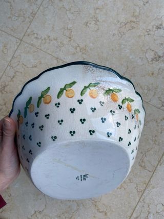 Pirofila vintage anni 80 decorata a mano