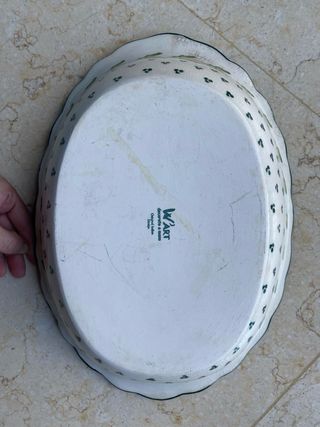 Pirofila vintage anni 80 decorata a mano