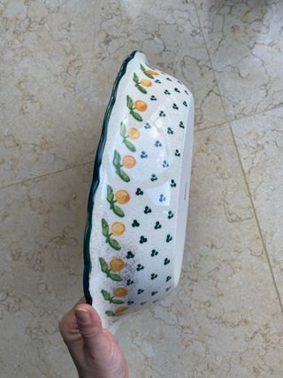 Pirofila vintage anni 80 decorata a mano