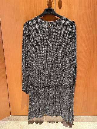 Vestido premamá estampado negro y blanco