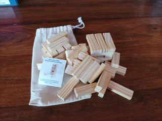 JENGA, JUEGO DE MESA DE BLOQUES DE MADERA NATURAL