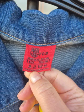 Cazadora tejana FCB azul