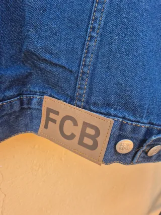 Cazadora tejana FCB azul