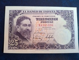 Billete 25 Pesetas Banco de España 1954