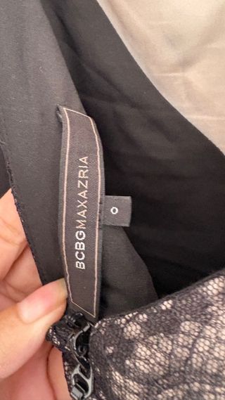 Vestido de fiesta encaje beige y negro