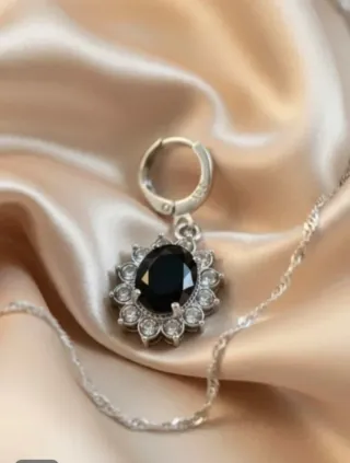 Conjunto Plata 925: Collar y Pendientes