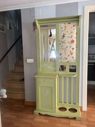Mueble de entrada retro verde