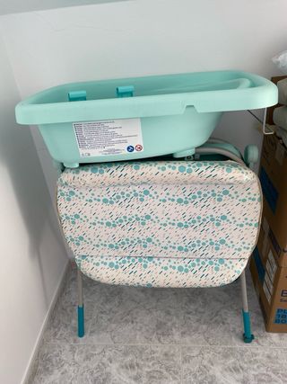 Bañera para bebé plegable con cambiador