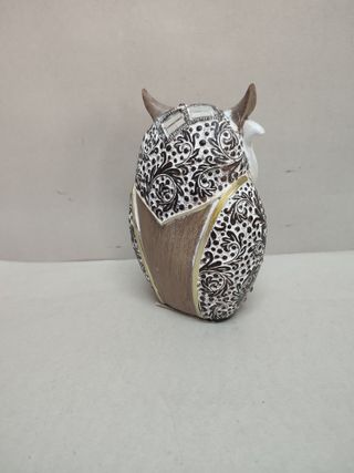 Búho Resina con Cristales Espejo 15 CM Alto