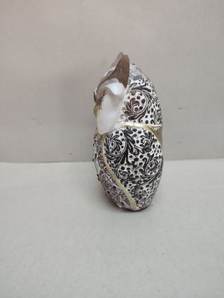 Búho Resina con Cristales Espejo 15 CM Alto