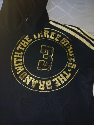 Sudadera Adidas Mujer Negra y Dorada