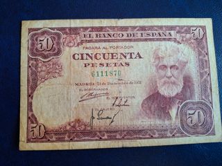 Billete 50 Pesetas sin serie Banco de España 1951