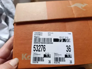 Botas KangaROOS Negras Talla 36