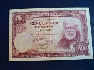 Billete 50 Pesetas España 1951