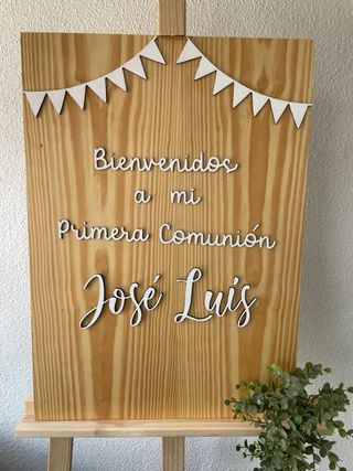 Cartel bienvenida comunion