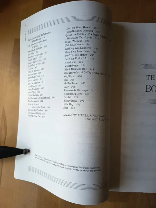 Libro de Canciones Bob Dylan