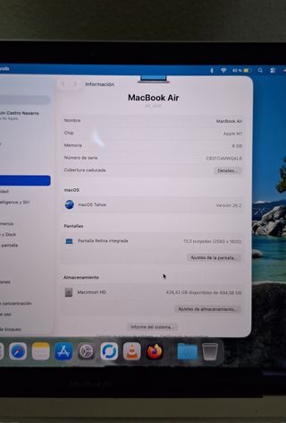 MacBook Air M1 13 Pulgadas Color Plata