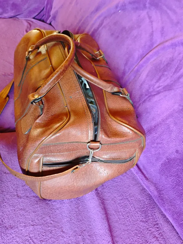 Bolso de viaje vintage piel retro