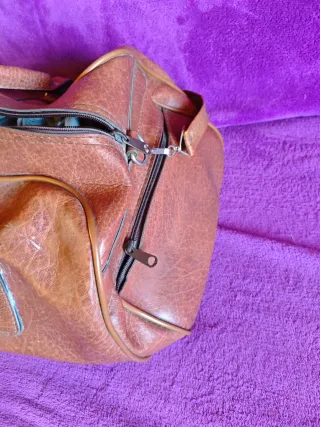 Bolso de viaje vintage piel retro