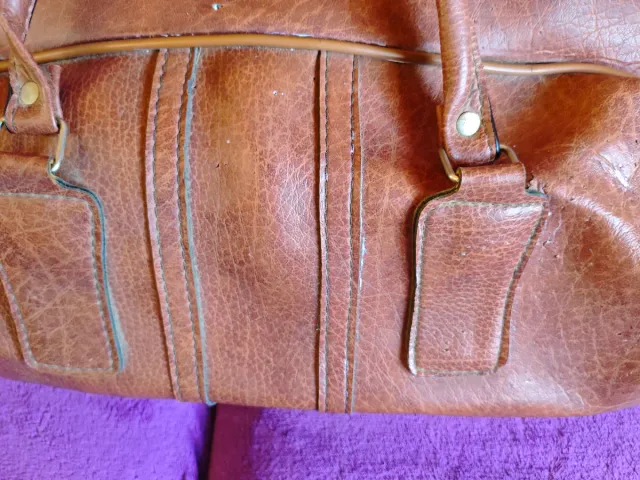 Bolso de viaje vintage piel retro