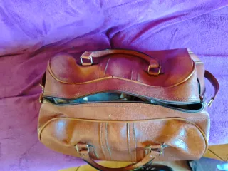 Bolso de viaje vintage piel retro
